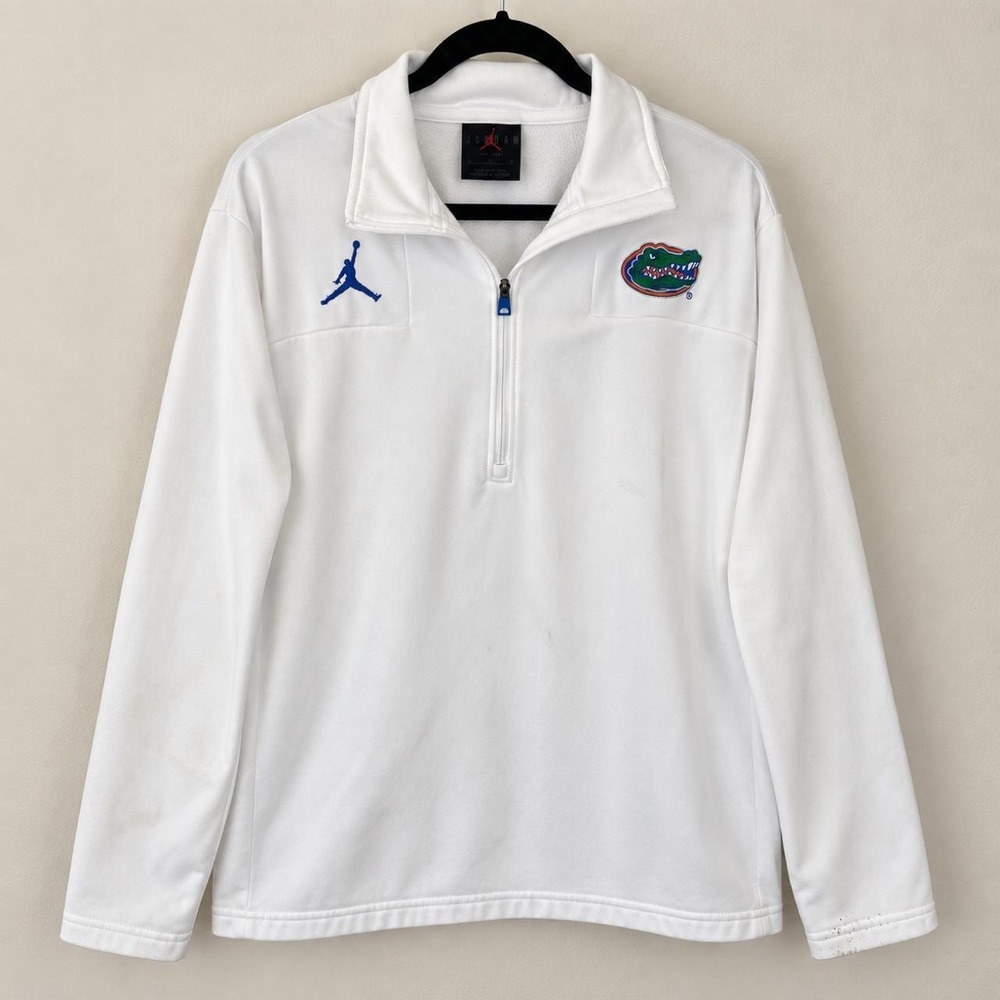 Jordan Brand Florida Gators White Dri-FIT Quarter Zip – Large